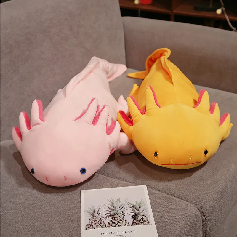 Peluche Axolotl Da 22 Cm, Salamandra Kawaii Morbida E Ponderata, Regalo Per Bambini E Ragazze, Viola Unico