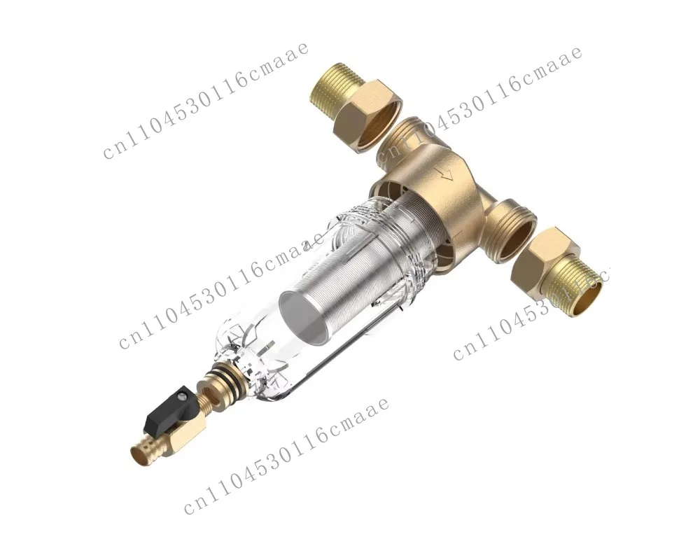 

Brass Faucet Kitchen Water Purifier Sediment Pre Filter 40 Micron 4000 L/h Manual Whole House Pre Filter for Home Use