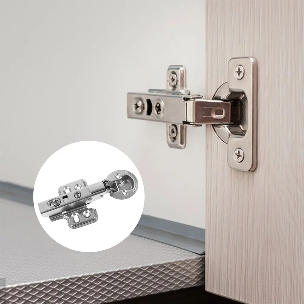 

4pcs Stainless Steel Hydraulic Damping Soft Close Door Hinges For Kitchen Cabinet Frameless Cabinet Hinges Freezer Door Hinge