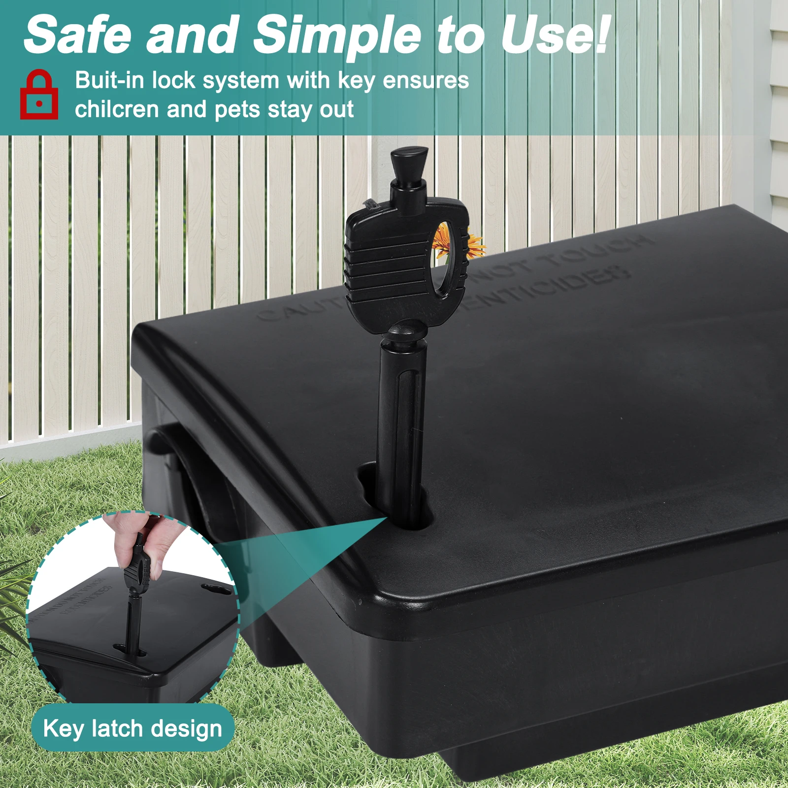 

36 Packs Bait Station Trap with Key Lockable Bait Stations for Keeping Pets and Children Safe