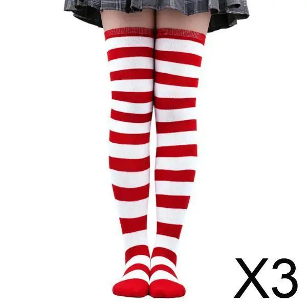 

Polyester Striped Pattern Knee High Socks Unisex Long Stockings Casual Costume Accessories for Holiday Festival