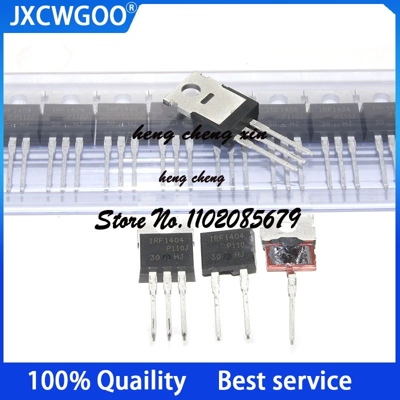 

200PCS 100% New Original IRF1404PBF IRF1404 1404 TO-220 FET MOS 40v/202a in-line