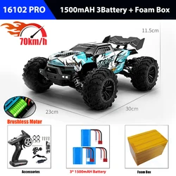 1/16 RC Car 4x4 Remote Control Cart 16101PRO/16102PRO Brushless 70KM/H 2.4G Electric High Speed Off-Road Drift Toys for Children