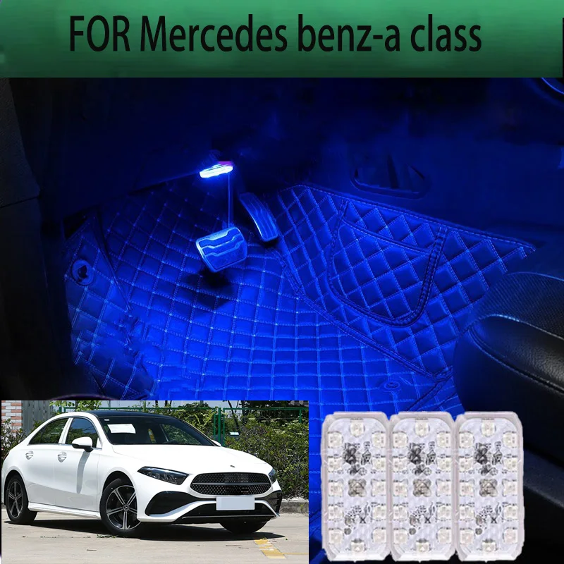 FOR Mercedes benz-a class  LED Car Interior Ambient Foot Light Atmosphere Decorative Lamps Party decoration lights Neon strips