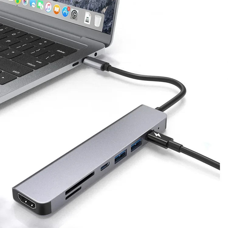 

‌ Концентратор Pro 7-в-1 USB-C: зарядка 4K HDMI/PD для MacBook/телефона | Ультратонкий многопортовый адаптер (основы для офисных путешествий) ‌