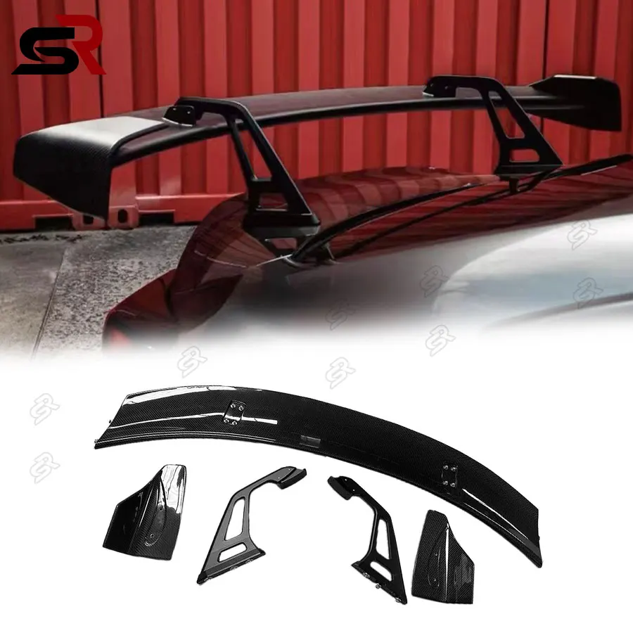 For BMW F80 M3 F82 F83 M4 Carbon Fiber Spoiler Tail fins Swan Neck Wing Trunk Spoiler Rear Wing Splitter AD Style Body Kit