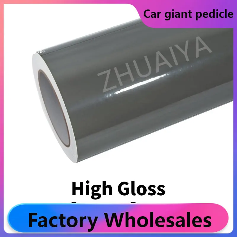 

ZHUAIYA Gloss yellow Vinyl Wrap film wrapping film bright 1.52*18m roll quality Warranty covering film voiture