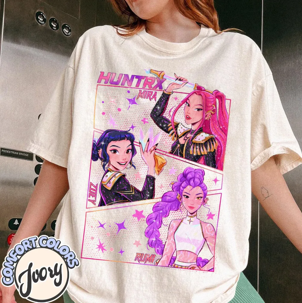 

Camiseta Kpop Demon Hunters Colores Confort Regalo Para Mujer, Manga Jinu, Kpop Huntr-