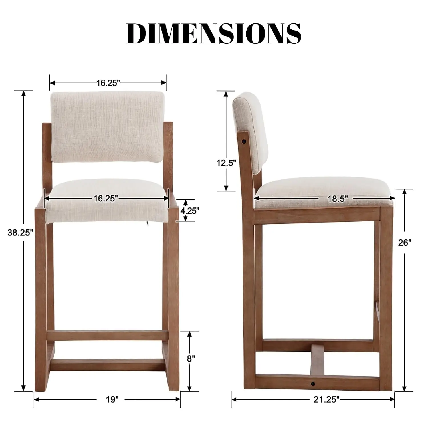 Modern Bar Stools Set Of 4, 26