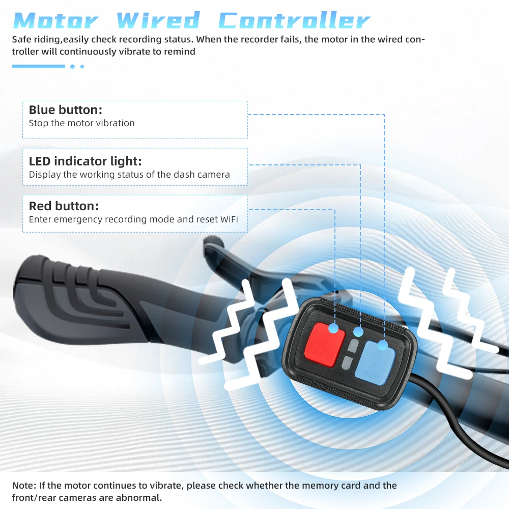 VSYSTO دراجة نارية داش كام Q3L مع كامل HD 150 ° كاميرا سوني 307 عالية الجودة 1080 بكسل تدعم 5 جيجا هرتز WIFI وضع ركن السيارة وتتبع GPS #5