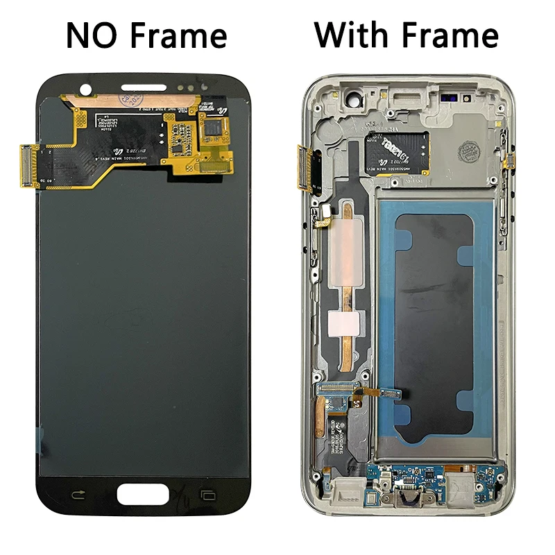 Burn Shadow For Samsung  S7 G930 LCD Display Touch Screen With Frame Digitizer Assembly For Samsung G930 G930F LCD Screen