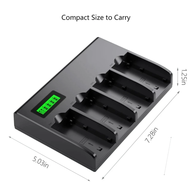 Hot TTKK 4-kanaals batterijlader met LCD-scherm voor Sony NP-F970, NP-F960, NP-F770, NP-F750, NP-F570 camerabatterij
