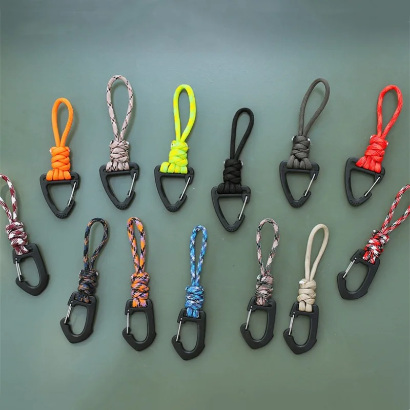 New 1pc Plastic Carabiner Clip Keychain Outdoor Camping Hiking Climbing Snap Clip Lock Backpack Hanger Buckle Hook Color Random