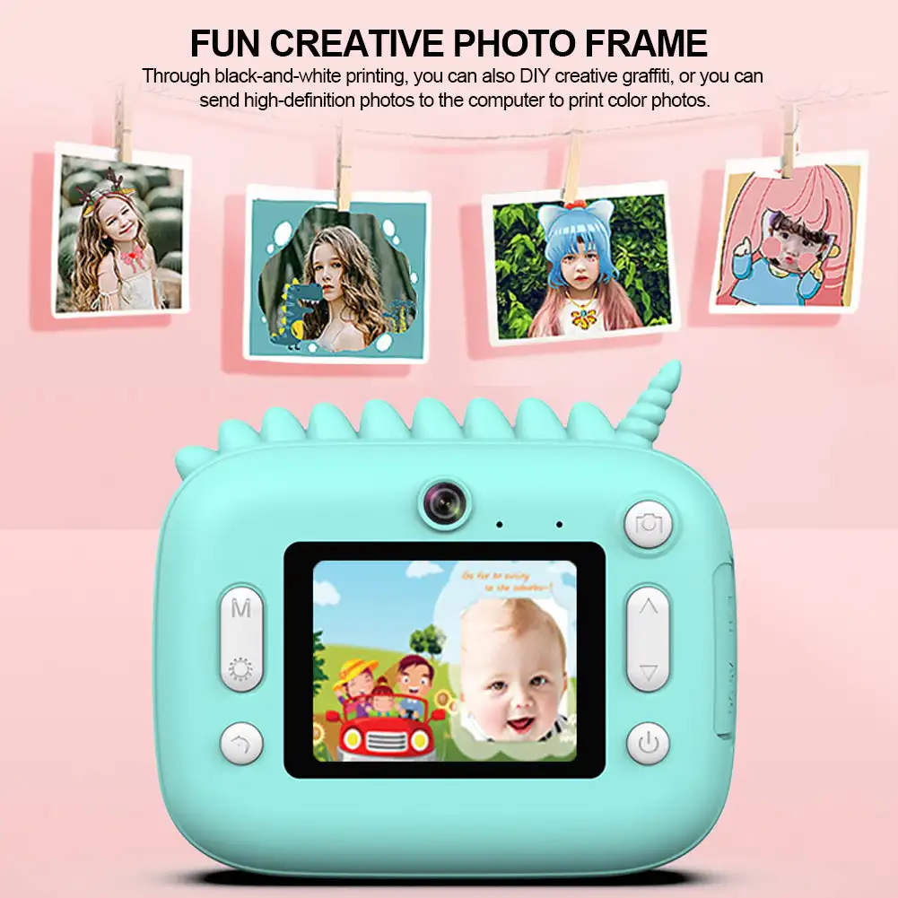 

Children Intelligent Digital Camera Mini Thermal Instant Printing Camera HD Dual Large Screen 4000W Digital Camera Toys Gifts