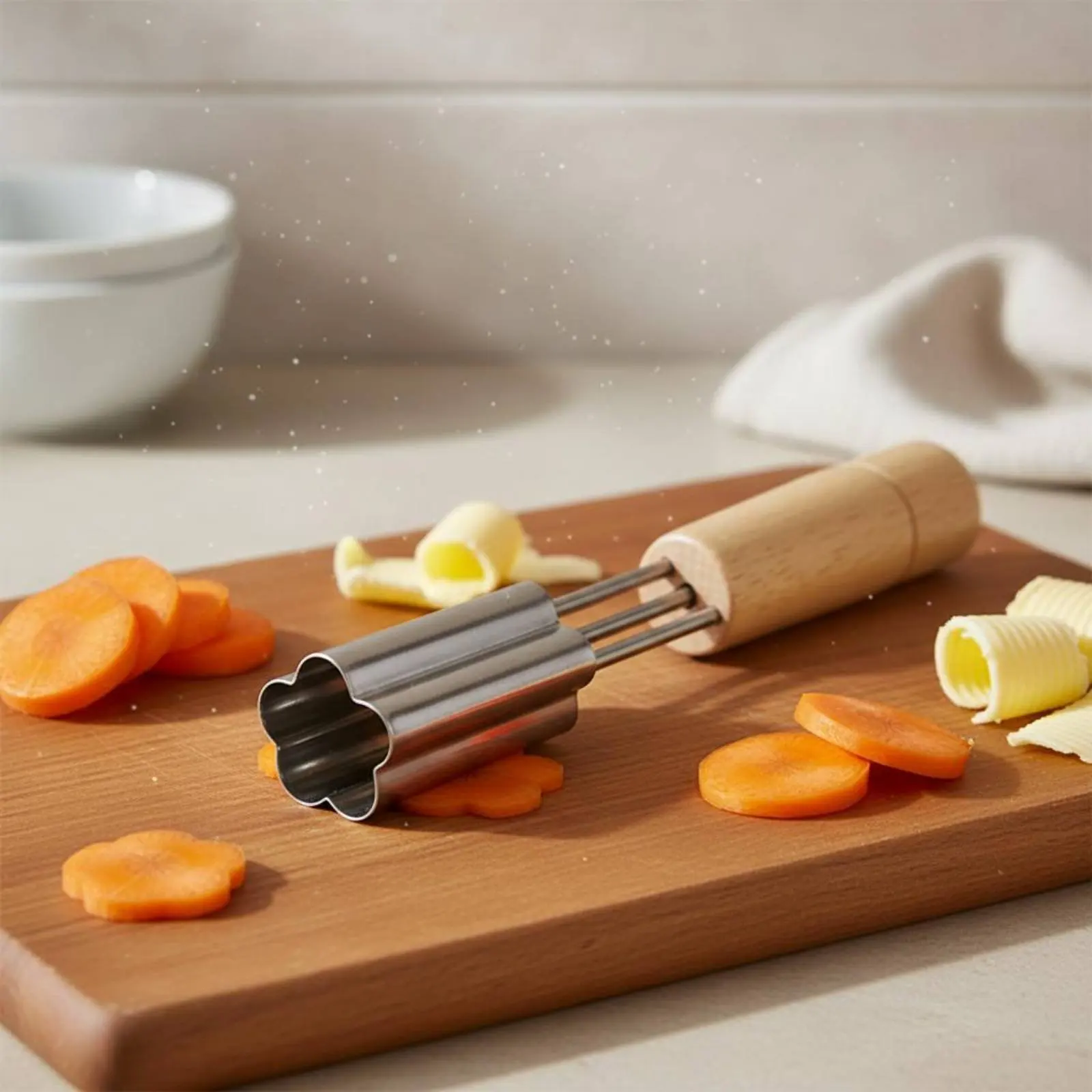 Stainless Steel Pastry Stamp Multifunctional Stainless Steel Food Press Fruit Shape Cutter Easy to Use Baking Tool view 5