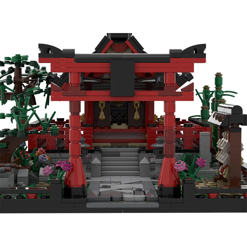 1288pcs Moc Kleine Shinto Heiligdom Modulaire Architectuur Bouwstenen Creativiteit Montage Bricks Speelgoed Kid Kerstcadeau