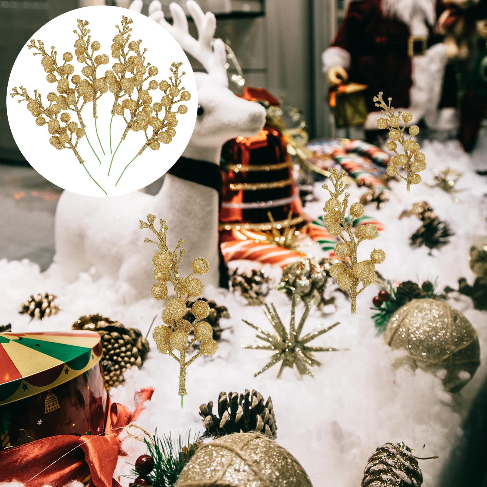 

6pcs Christmas Berry Decor Foamed Wreath Accessory Wedding Party Christmas Tree Accessory Decoration Premium Material