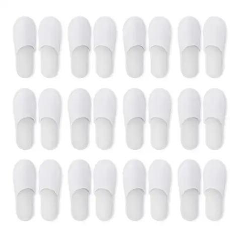 Spa Slippers 10/20 Pairs of Brushed Plush Closed-toe Disposable Slippers for Men and Women Suitable for Families Guest Hotel Tra