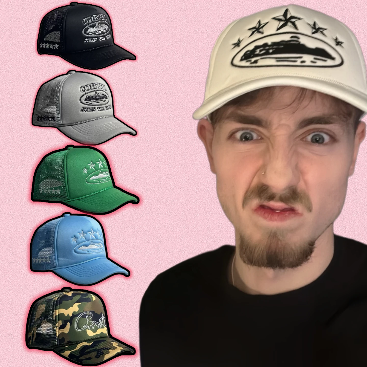 

Бейсболка в американском ретро-стиле Devil Island с вышивкой, мужская кепка-тракер, дышащая, повседневная, регулируемая, из полиэфирного волокна