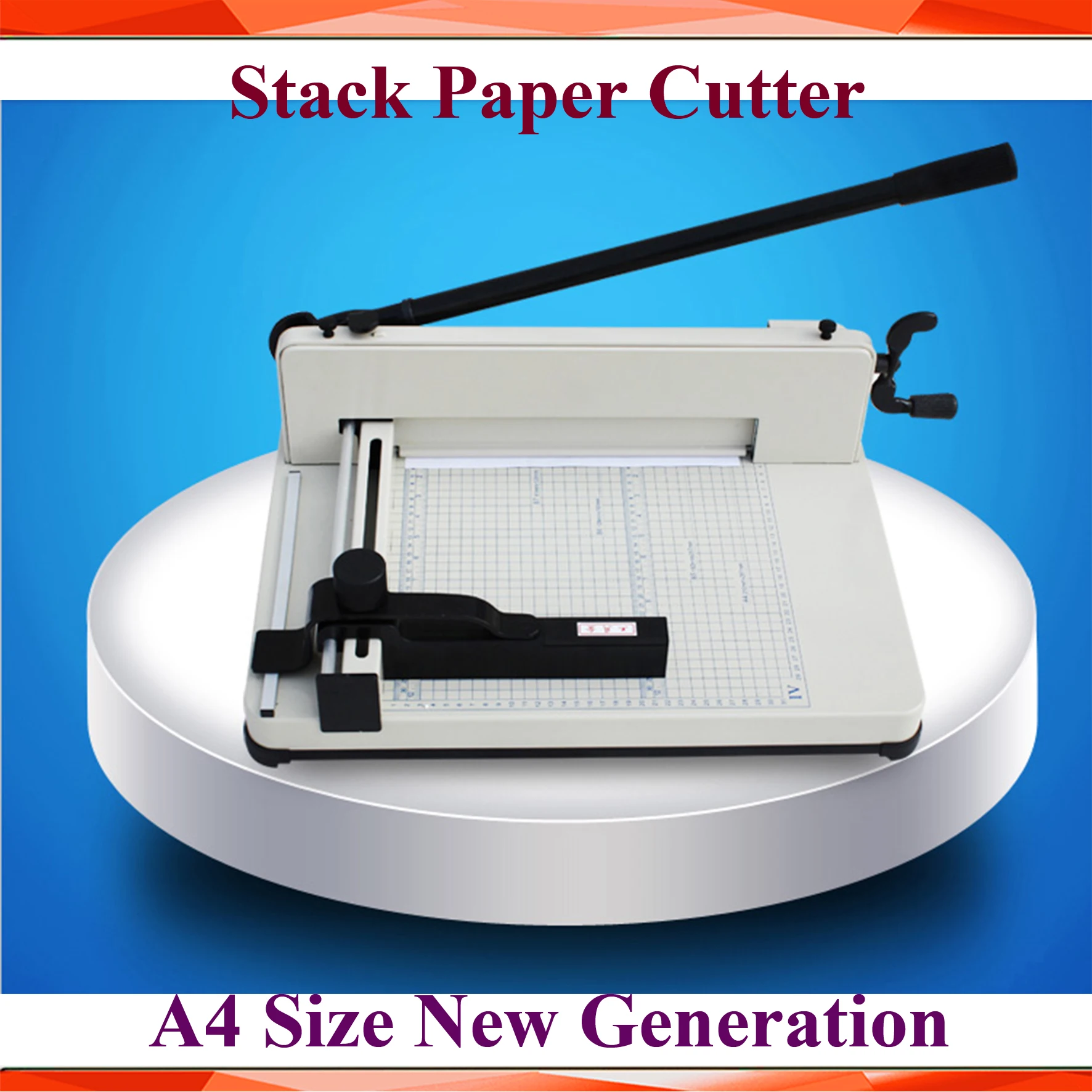 Free Shipping Brand New Heavy Duty 17KG No Assembly Required All Metal Steel Ream Guillotine 12In A4 SIze Stack Paper Cutter