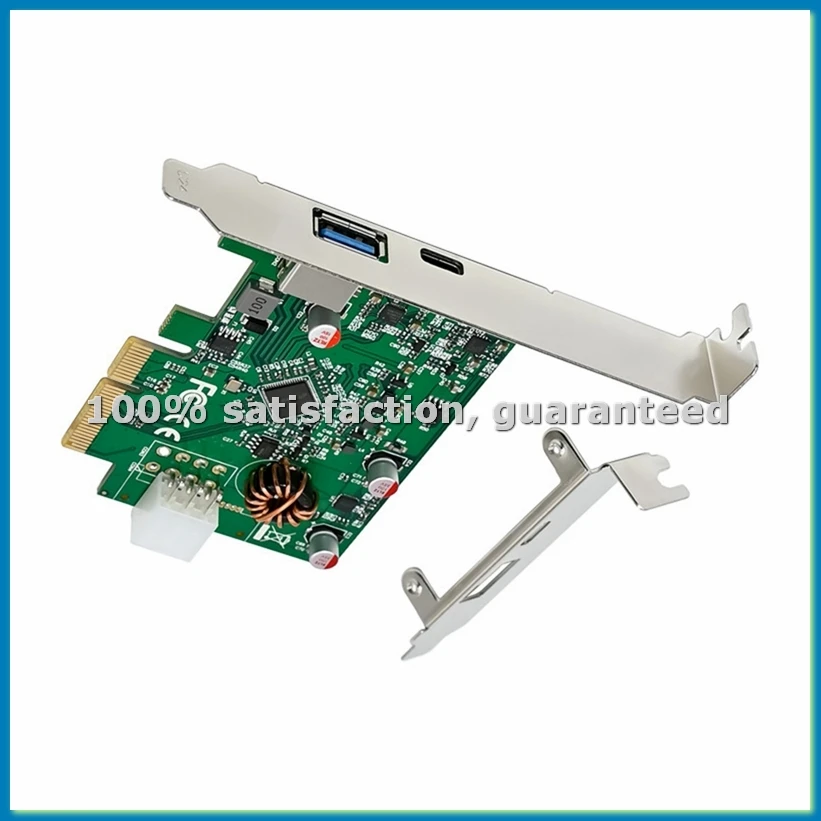 

ASM3142 PCIE X4 USB3.1 TYPE-C+A 10G Высокоскоростная карта расширения для конвертации данных PCIE ASM3142 USB3.1 Host Controller Card-ABVK