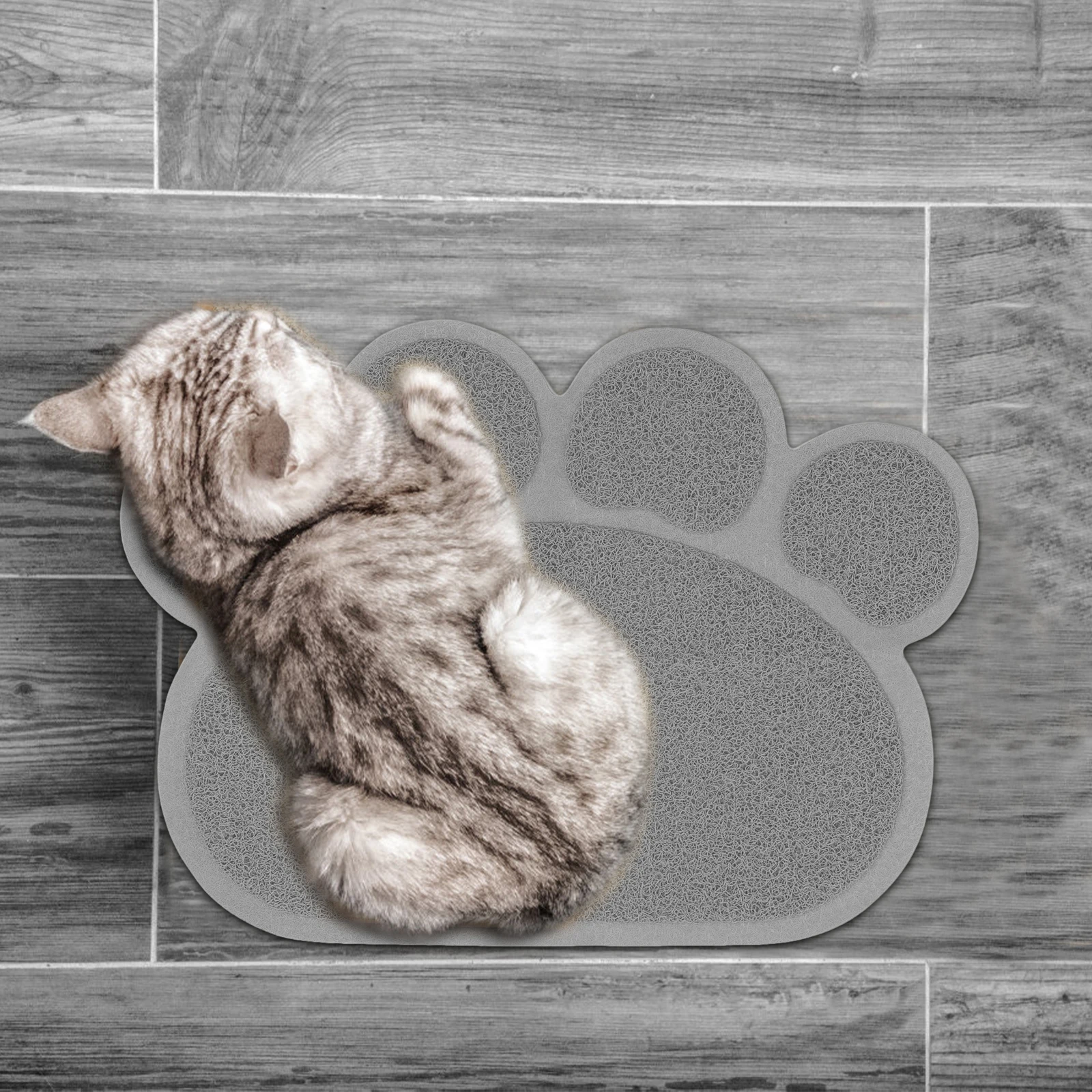 

Cat Litter Mat Bone Shaped Dog Food Mats for Indoor Cats Kitten Catcher Pvc Breeze Pads
