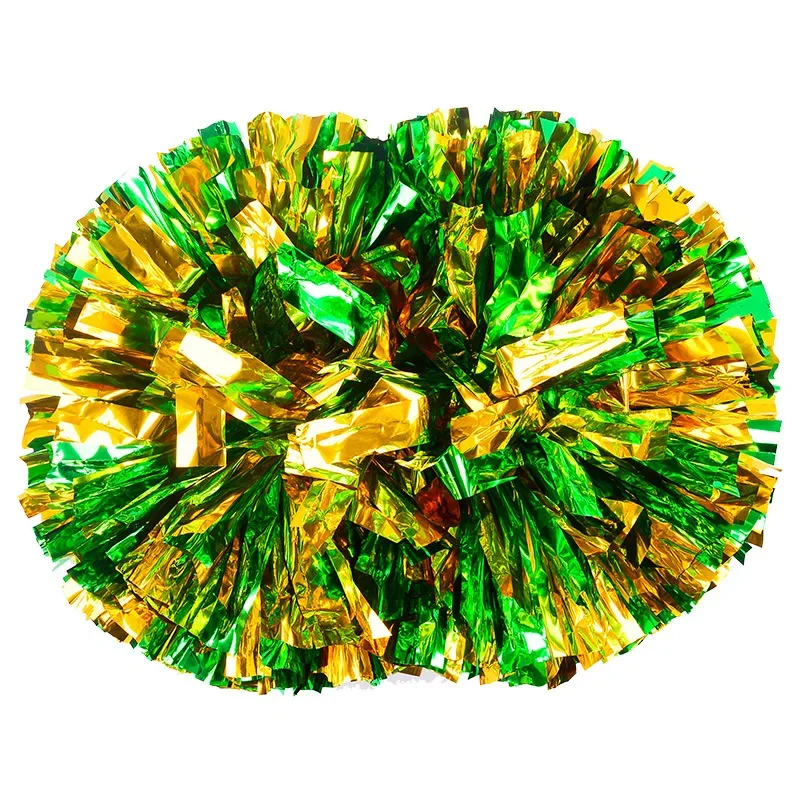 Goldene Cheerleading-Pompons mit Griff, Cheer-Bälle, großes Silber, Rot, Gelb, Blau, Handtanz-Pompons, Zubehör für Frauen, Mädchen, Kinder