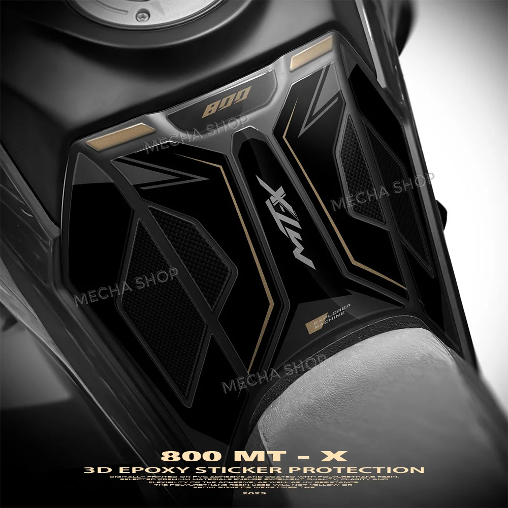 

For CFMoto 800 MTX 800MT-X 2025 2026 3D Resin Sticker Protection Kit Fuel Tank Cap Decal Tank Mat Sticker