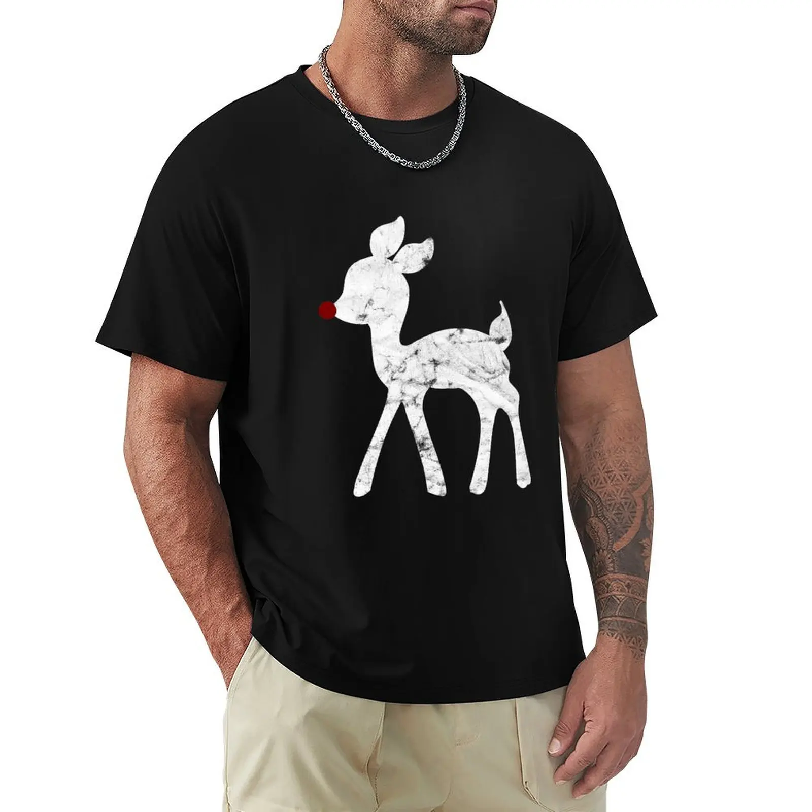 

Christmas Reindeer Costume Adult , Kids Funny Retro Reindeer T-Shirt tops graphics t shirts for men cotton