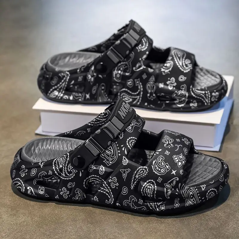 Slippers Men's 2025 Summer Outer Wear Men's Sports Non-slip and Deodorant Driving Soft-soled Beach Sandals