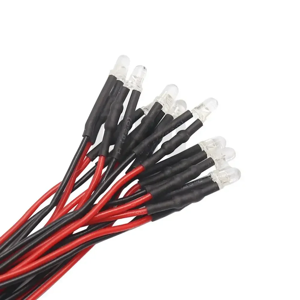 10 stks 3mm 5mm 3 v-12 v Led Licht Rood Wit Geel Voor 1/10 Rc Crawler Auto Traxxas Trx4 G63 Axiale Scx10 D90 D110 Rgt Hsp Yikong