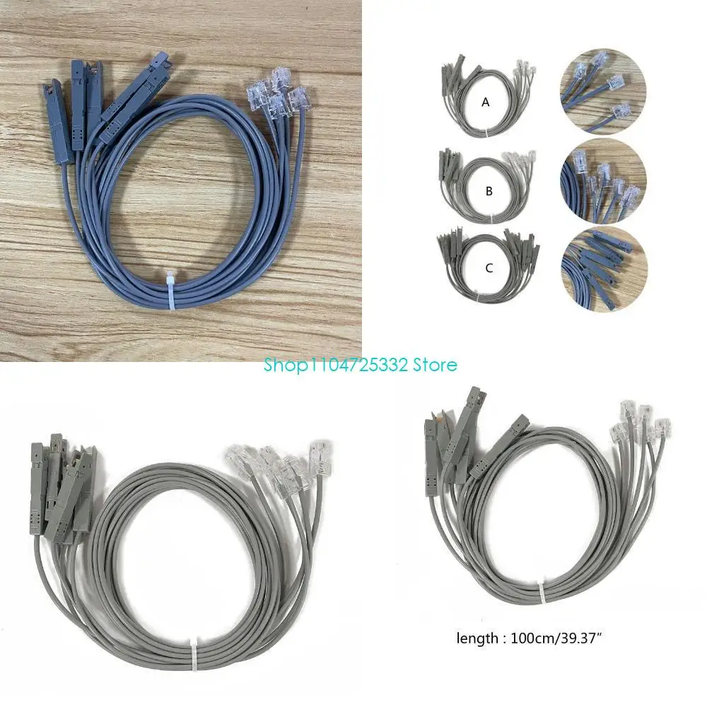 P5EA (5 pack) 1m 110 Test for Head Voice Module Test Cord Clip RJ11 R