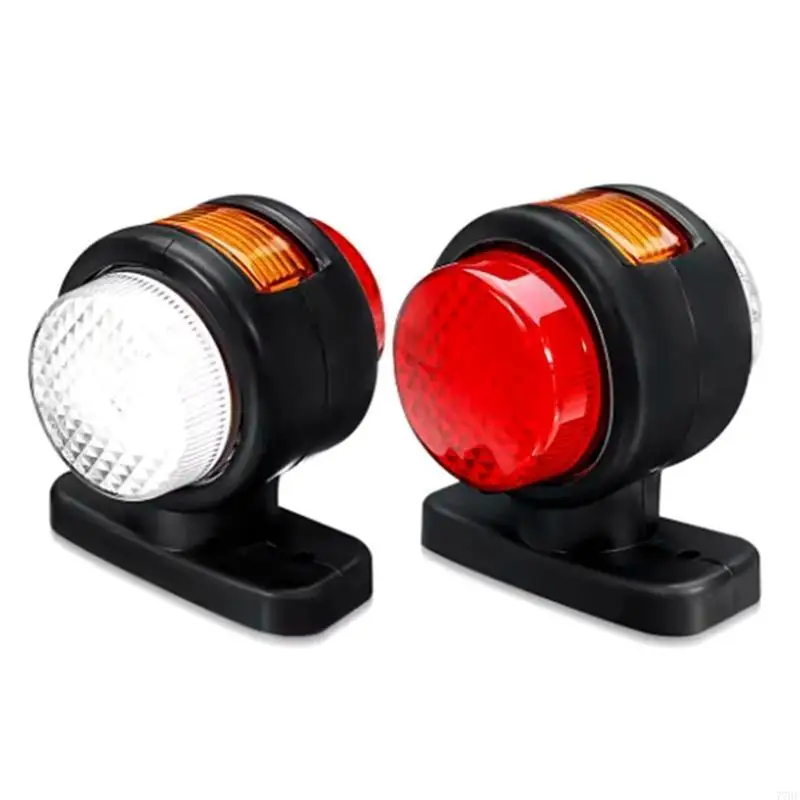 

77HF Replacement Side Marker Lamps 12V 24V Truck Side Marker Light Universal for Trailer Lorry Rear Brake Lights