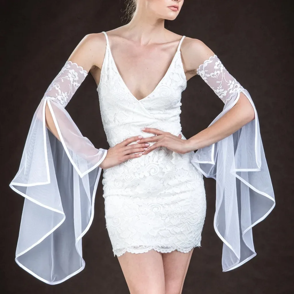 ウェディングアームウェーブ長袖ビクトリア朝スタイルのウェディングドレススリーブハロウィンコスプレ衣装