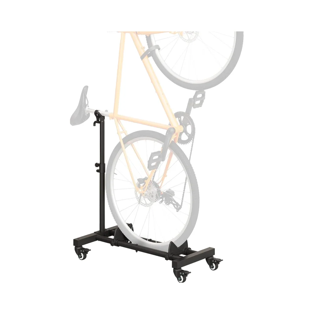 

STLF Adjustable Height Indoor Freestanding Bike Stand Vertical Upright Floor Rack for 29\" Wheels for Garage Use