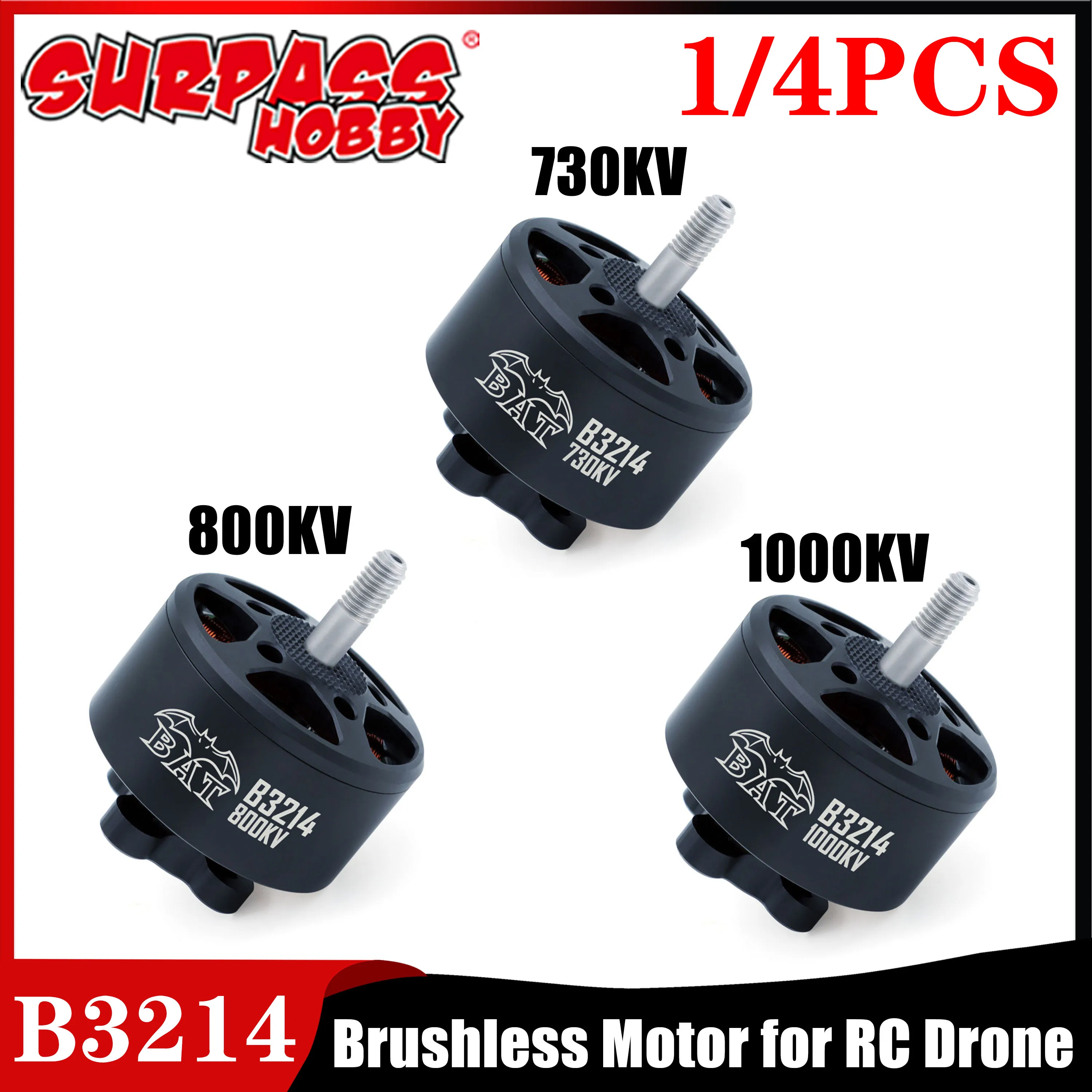 

1/4PCS Surpass Hobby B3214 730KV 800KV 1000KV Brushless Motor for RC FPV Racing Drone Multirotor Mark4 Frame Propeller DIY Parts