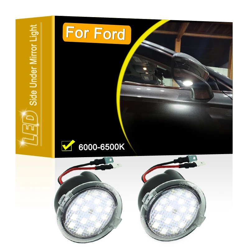 12V Waterproof LED Under Side Mirror Lamp Puddle Light Assembly For Ford Edge F-150 Expedition Explorer Flex Fusion Taurus X