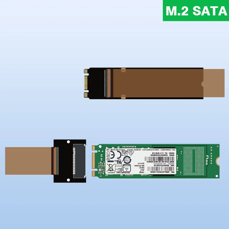 Cable adaptador externo para unidad de estado sólido, adaptador M.2 Sata, Bkey SSD, Ngff SSD, tarjeta elevadora M2 2240/2280, 10/30CM