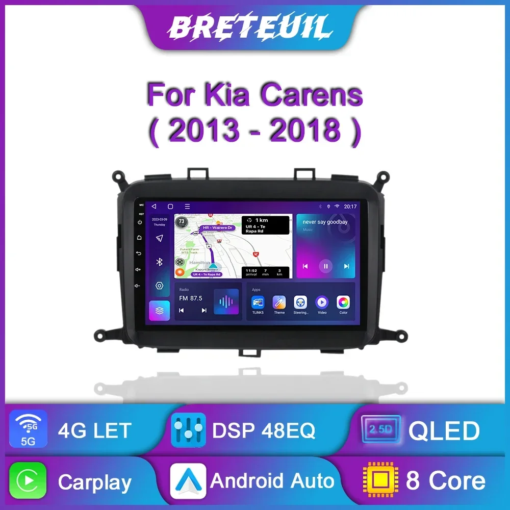 For Kia Carens 2013-2018 Android Car Radio Multimedia Player Intelligent System Navigation GPS Carplay Touch Screen Auto Stereo 