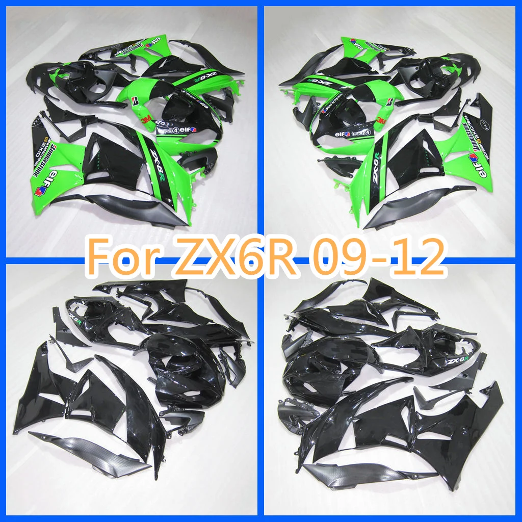 

100% комплект обтекателей под давлением для Kawasaki 2009-2012 ZX6R ZX-6R 09 10 11 12 ABS Road Racing Body Repair Aftermarket Parts