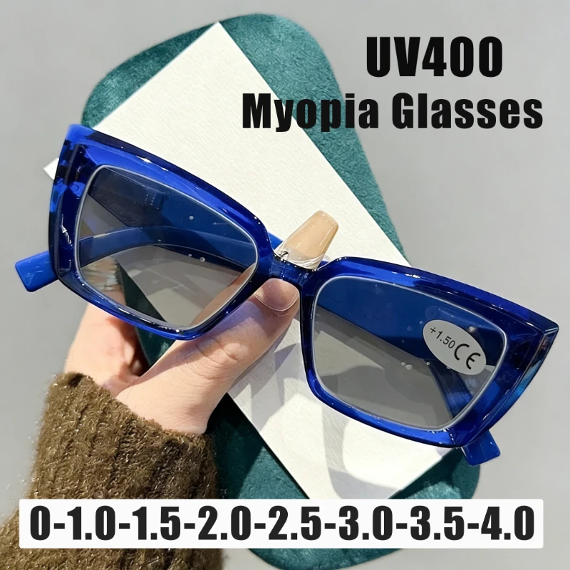 

Custom Small-Frame Square Myopia Sunglasses Women Fashion Retro Brand Designer Sun Glasses UV400 Shades Eyewear Diopter To -4.0
