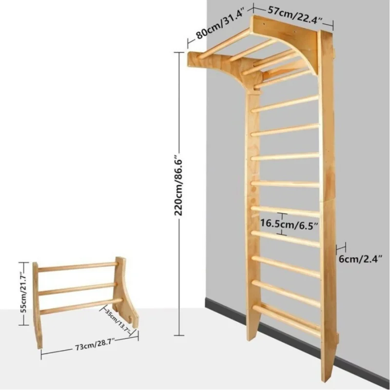 Training Climbing Frame Beech and Pine Fitness Frame Solid Wood Ribbed Physical Training Rock Climbing Accessories
