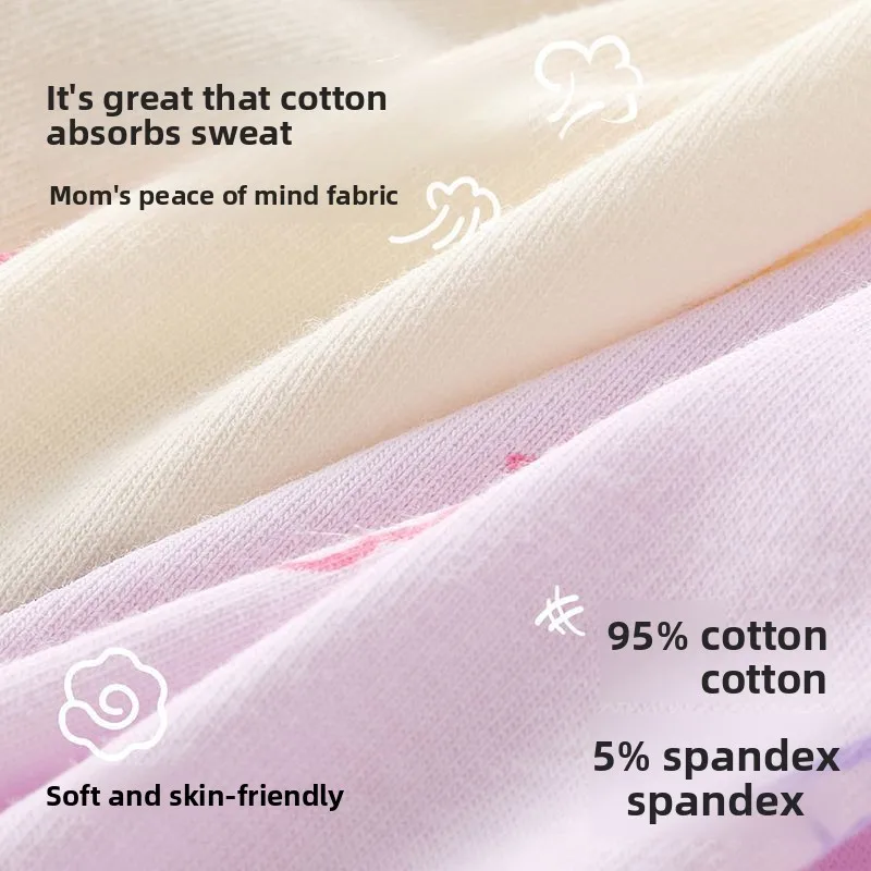 6pcs Pack Set of Sanrio Kuromi Melody 0A Antibacterial Cartoon Underwear, Grils Boxer Shorts