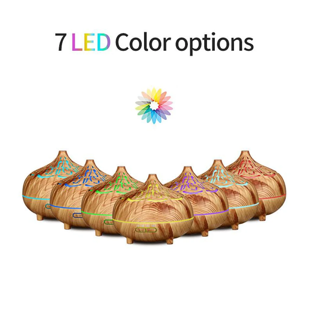 500 مللي مرطب الهواء الروائح زيت طبيعي الناشر الخشب الحبوب التحكم عن بعد مرطب بالموجات فوق الصوتية لغرفة النوم المنزلية ﻿ سبا