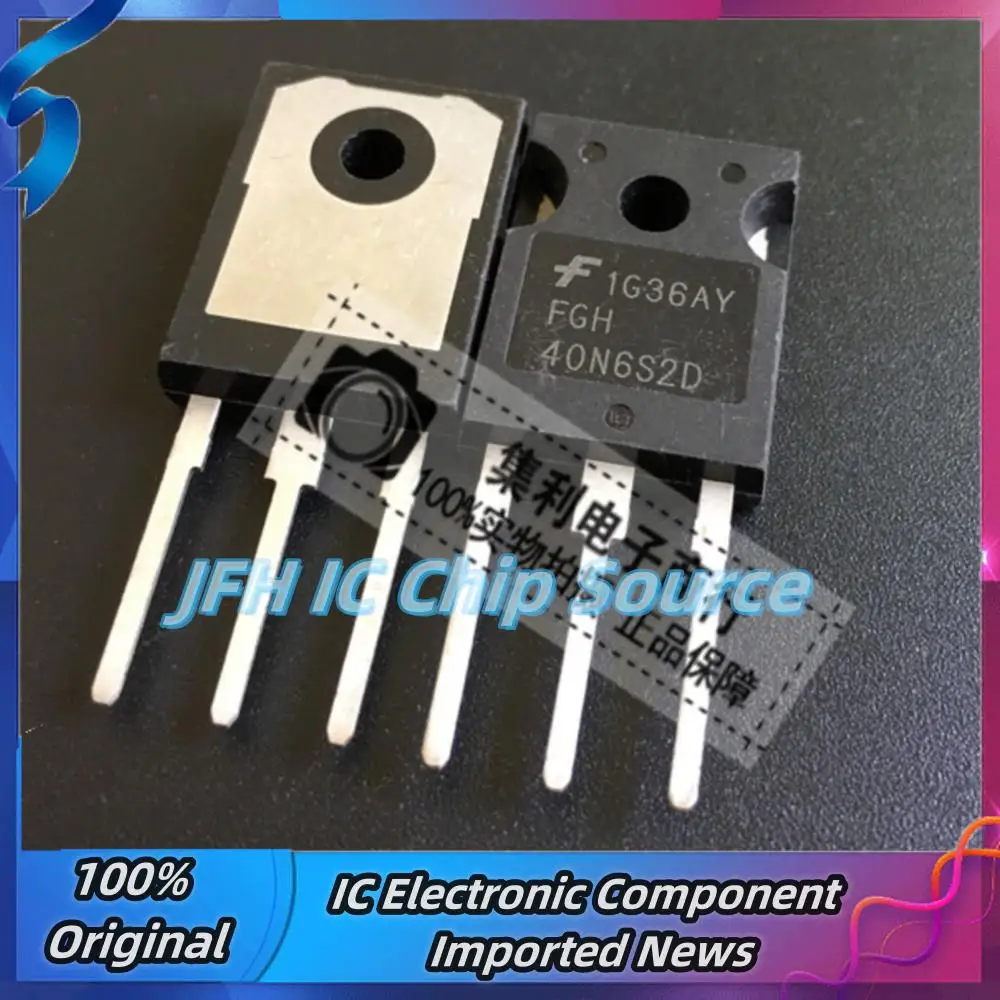 5PCS-10PCS FGH40N6S2D  TO-247 600V 75A IGBT  Fast Shipping Stock