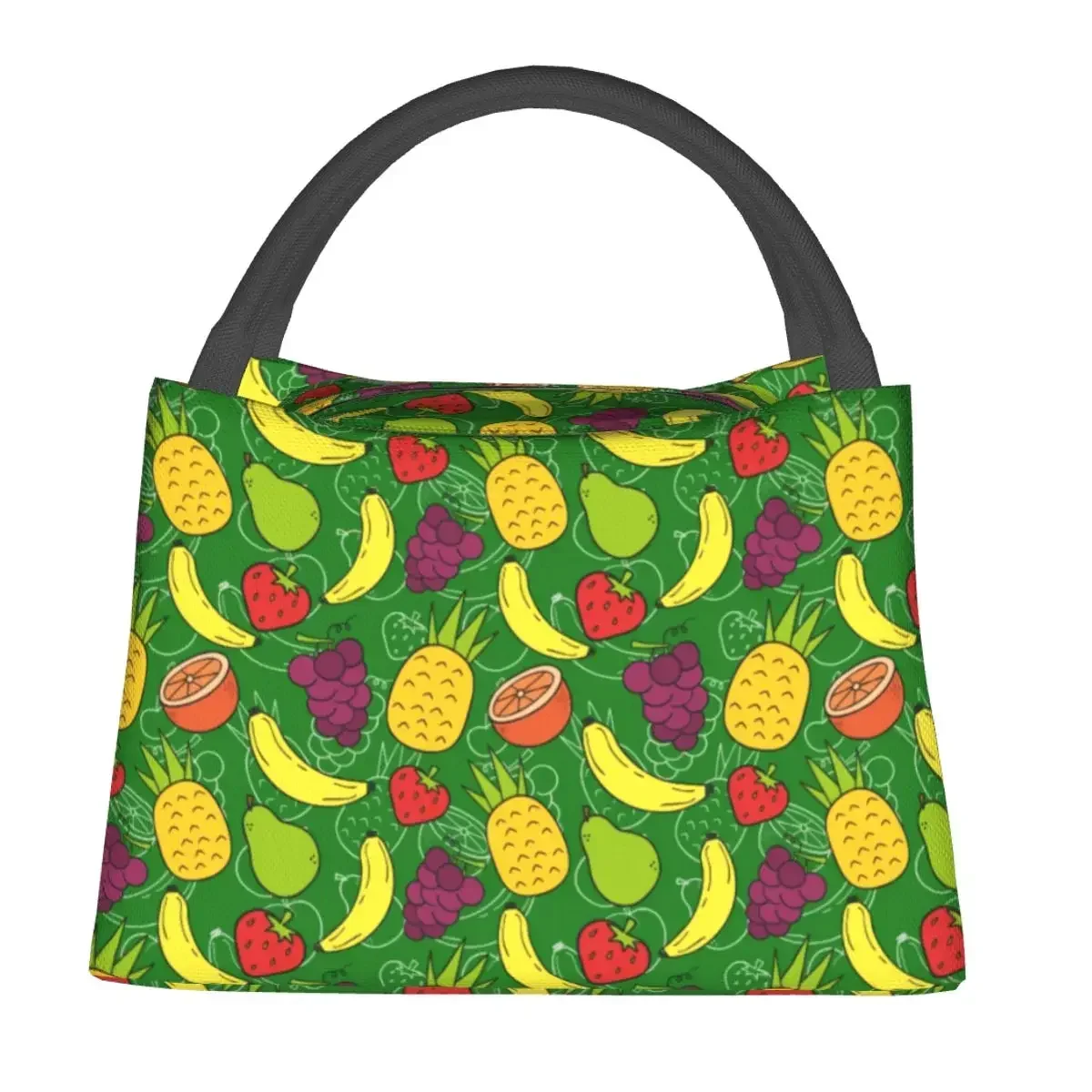 Cartoon Fruit Lunch Bag Banana And Lemon Aesthetic Lunch Box Office Convenient Cooler Bag Oxford Graphic Thermal Tote Handbags