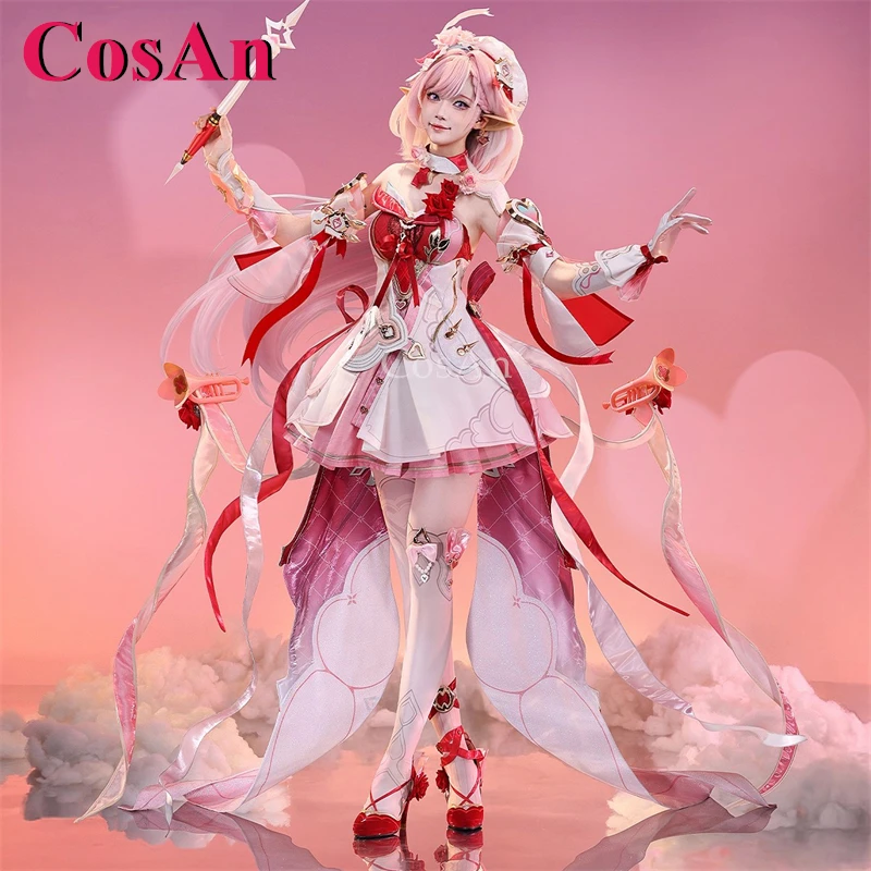 CosAn Game Honkai Impact 3 Elysia Cosplay Costumes Love Wish Fairy Gorgeous Elegant Combat Uniforms Halloween Role Play Clothing