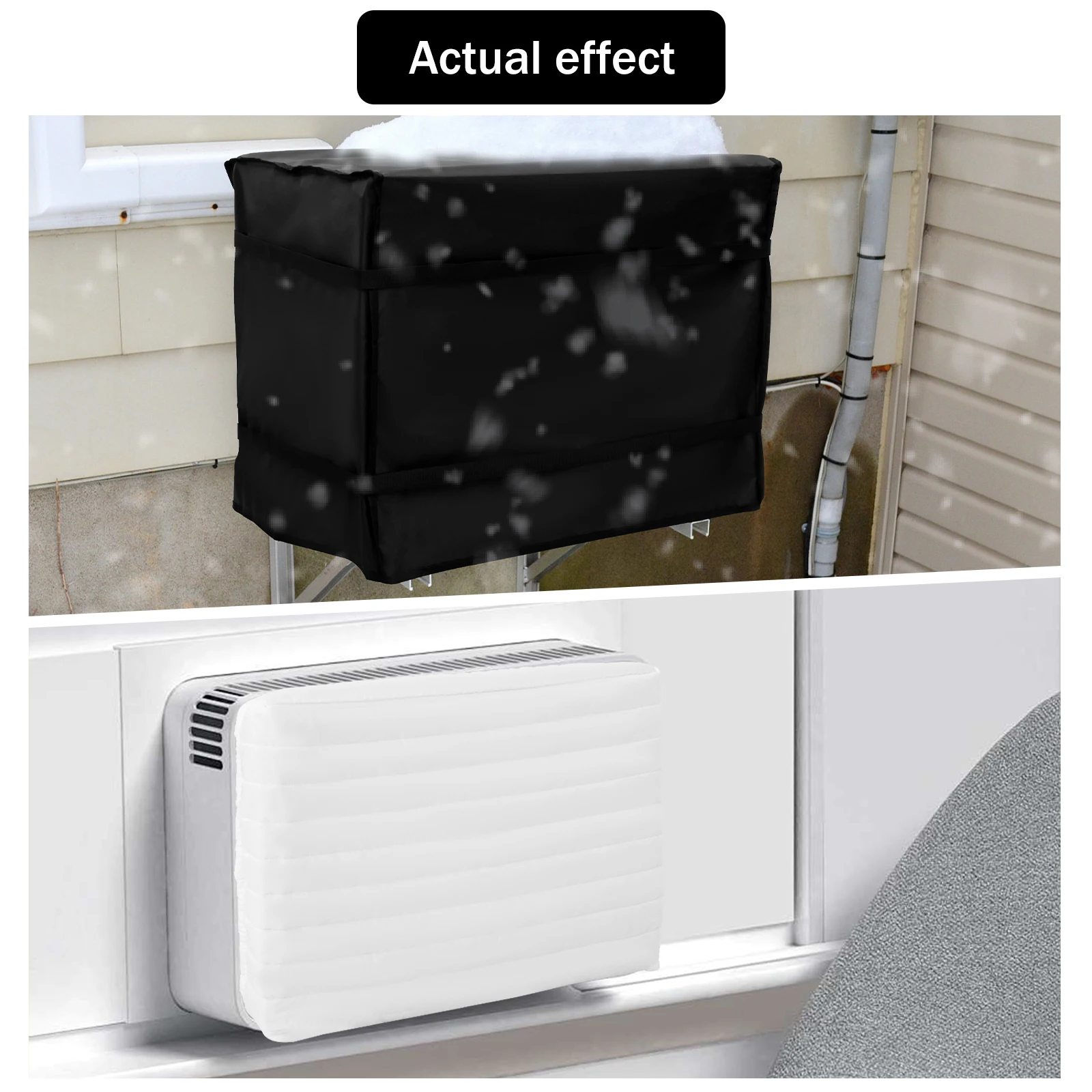 2Pcs Air Conditioner Cover Polyester Air Conditioner Dust Cover Easy to Install Remove AC Protective Cover Easy to Clean Air