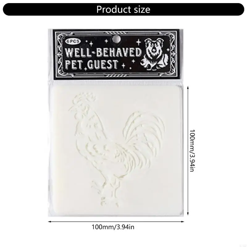 6 Pcs Animal Series Stencils for Painting Hollow Out Theme Stencils Scrapbook Journal Stencils Drawing Stencils K1KF