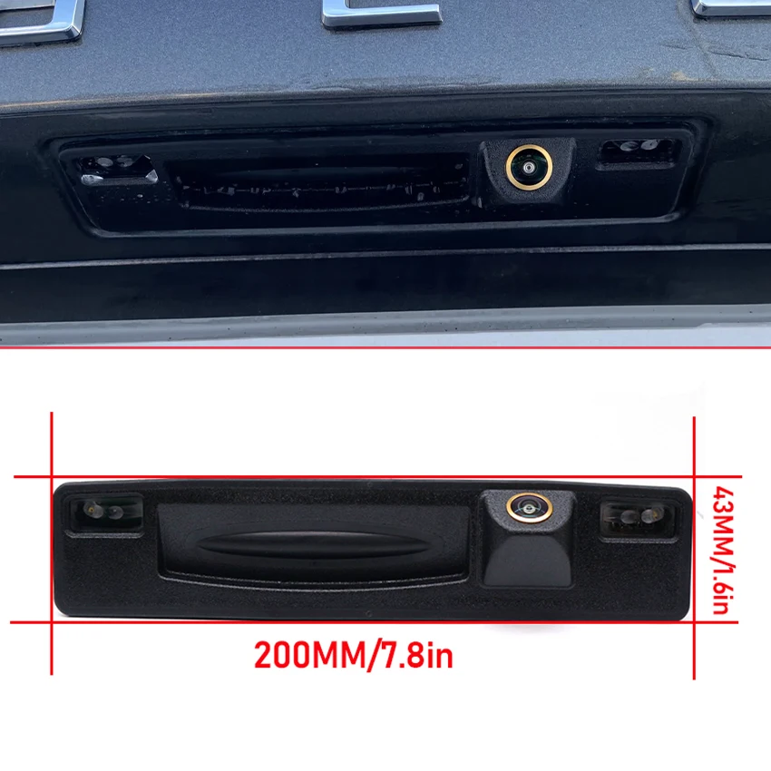 HD Rear Camera For Ford Focus 3 MK3 lifting Sedan SE 2015~2020 Facelift Trunk Handle Backup Parking Reversing Camera Golden Lens